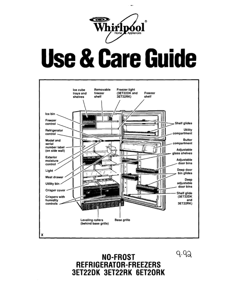 Whirlpool 3ET22RK Use and care guide