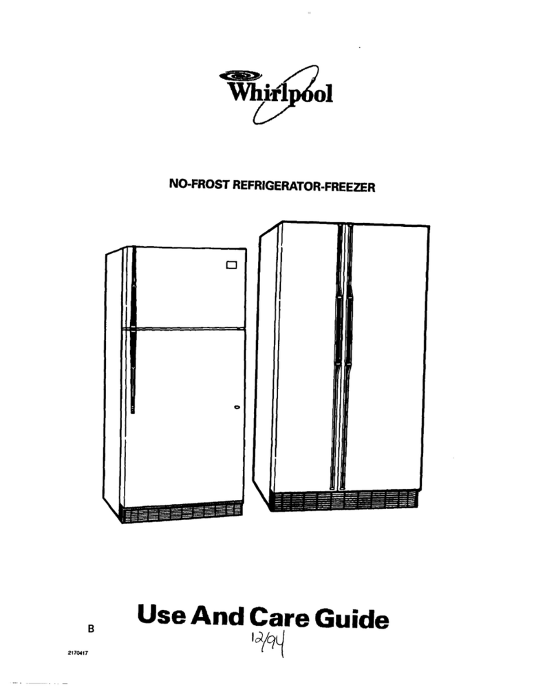 Whirlpool 3ET16NKXDG00 Use and care guide