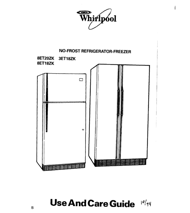 Whirlpool 3ET18ZK Use and care guide