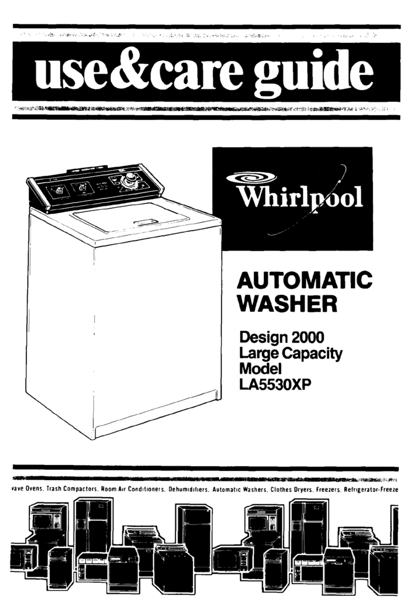 Whirlpool LA553OXP Use & care guide