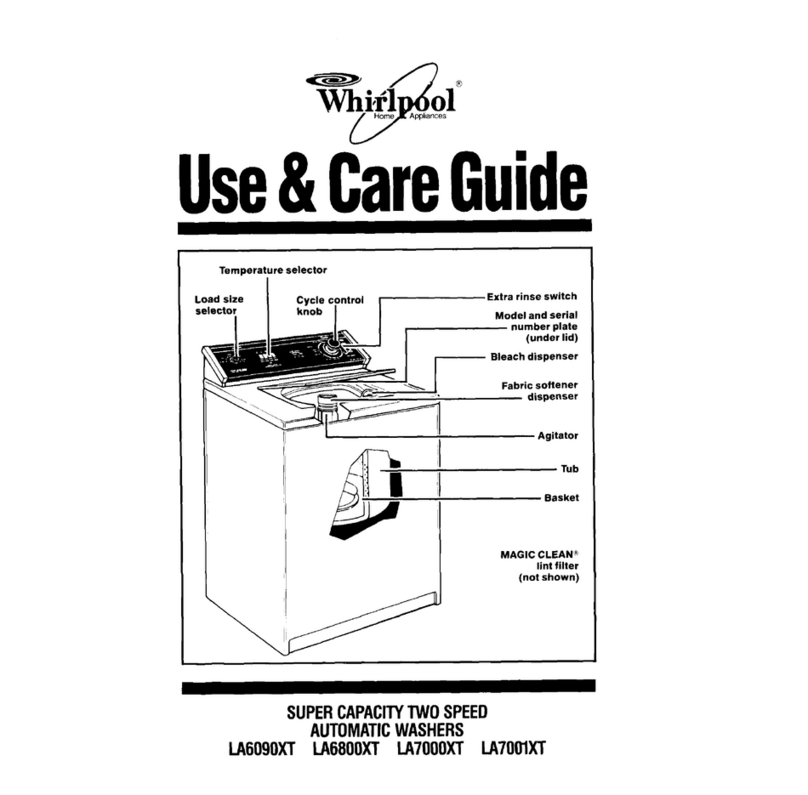 Whirlpool LA6090XT Use & care guide