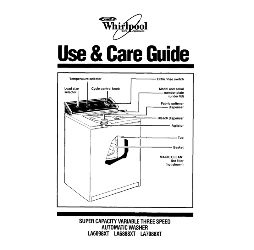 Whirlpool LA6098XT Use & care guide