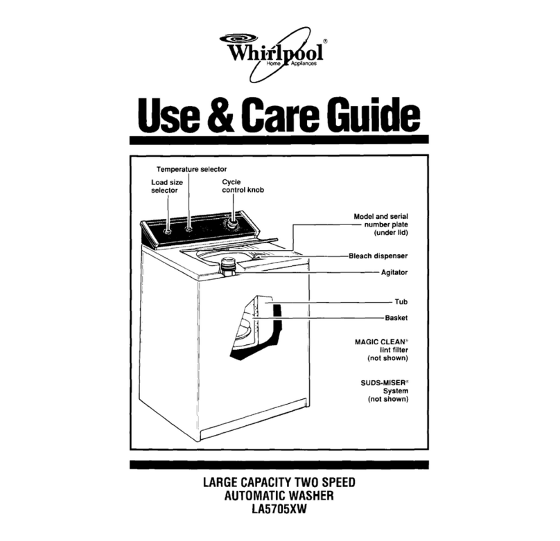 Whirlpool LA5705XW Use & care guide
