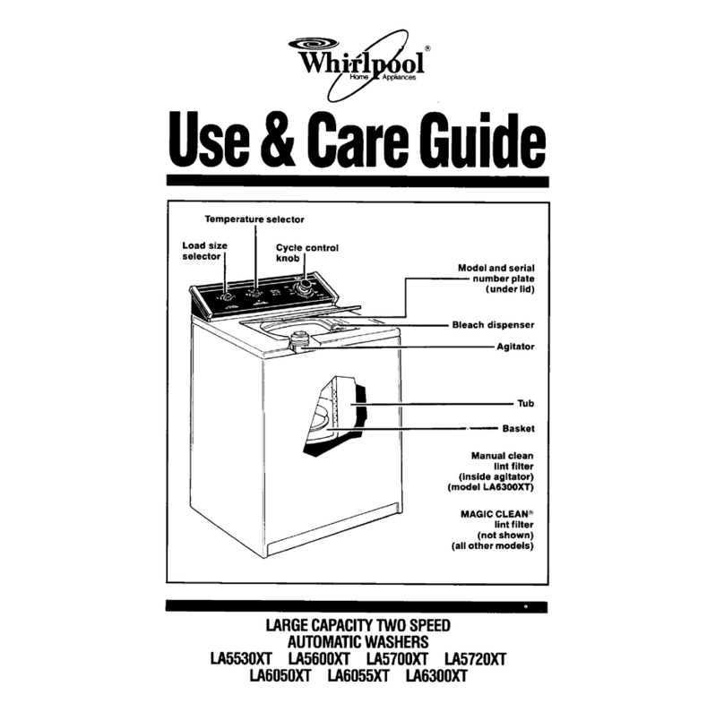 Whirlpool lA56OOXT Use & care guide Whirlpool lA56OOXT Use & care guide