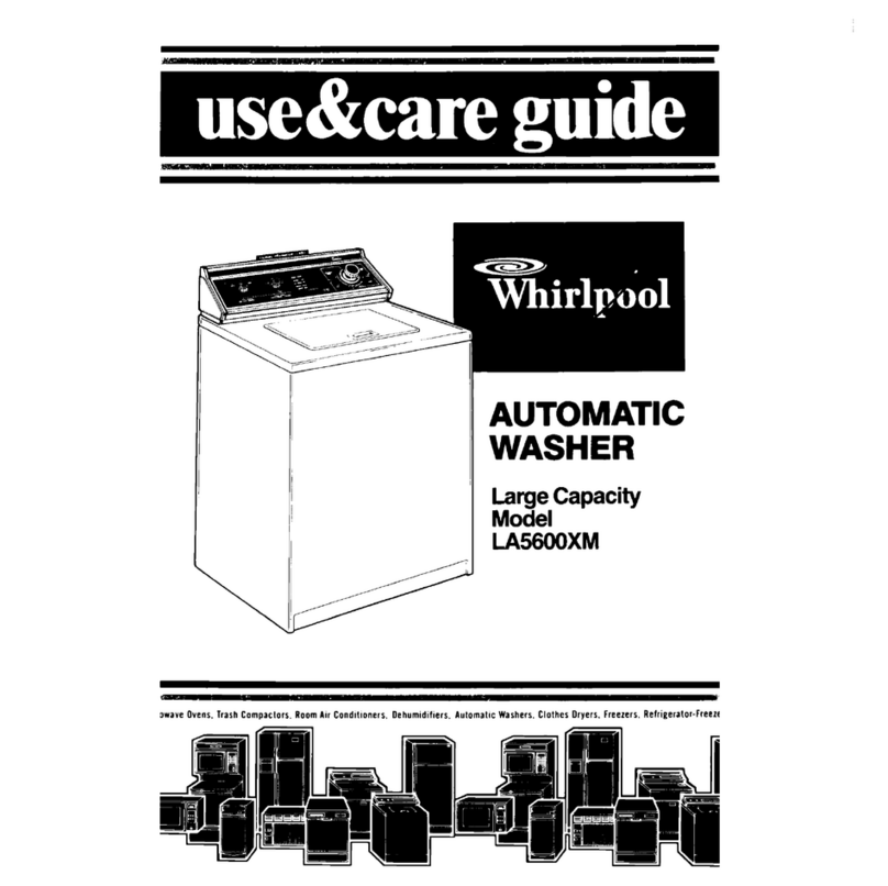 Whirlpool LA5600XM Use & care guide
