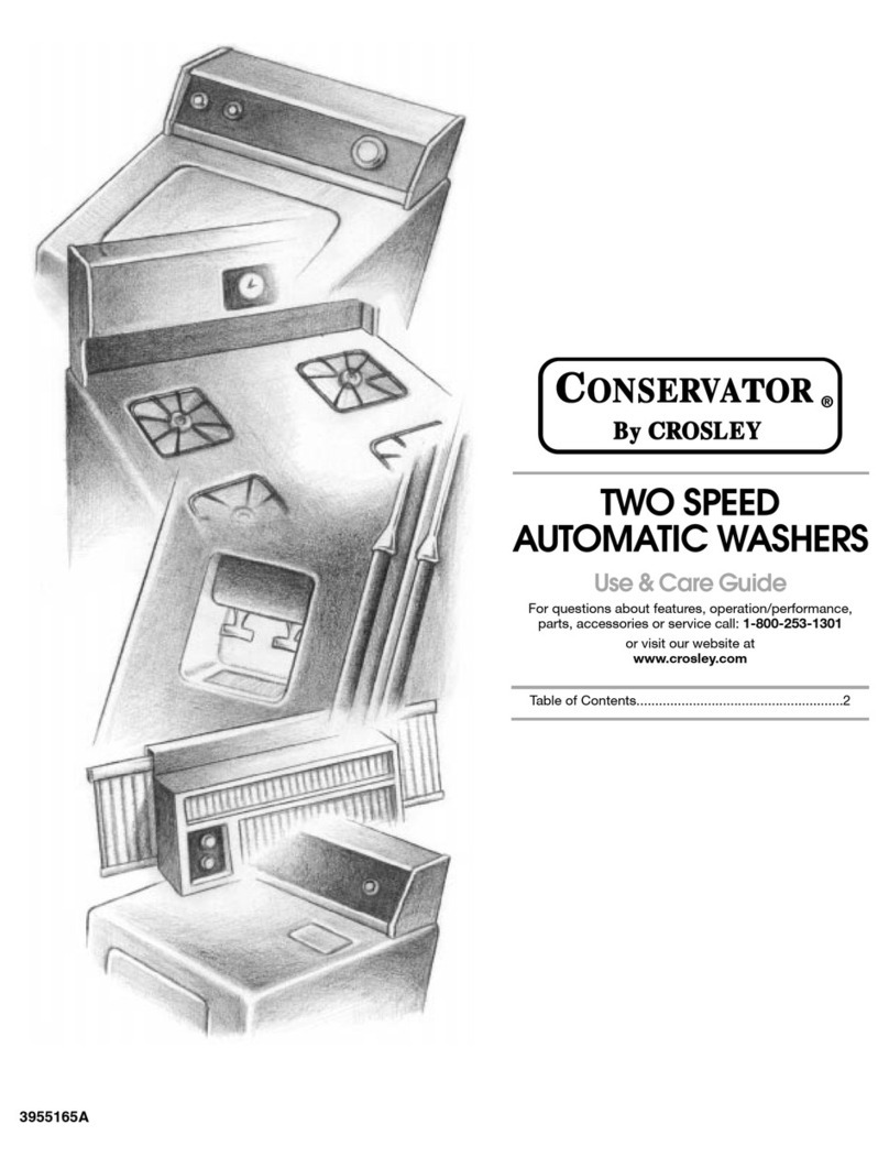 Crosley Conservator CAWX629JQ1 User manual