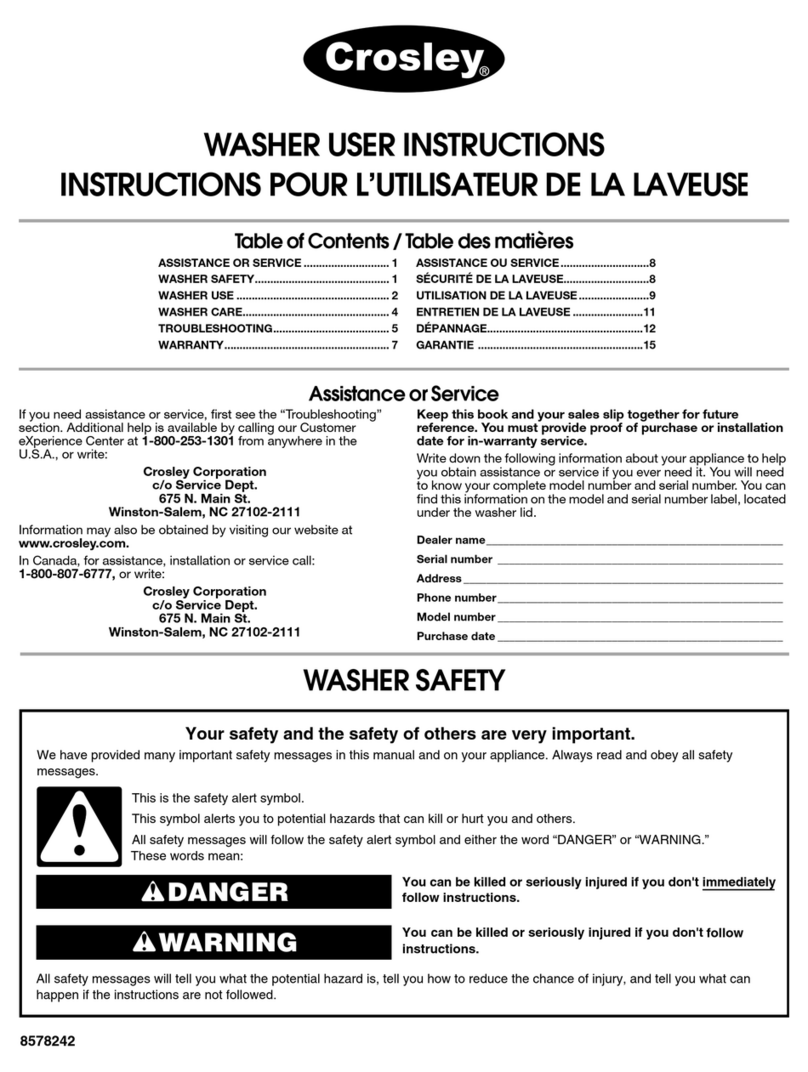 Whirlpool CAWB522SQ0 User instructions