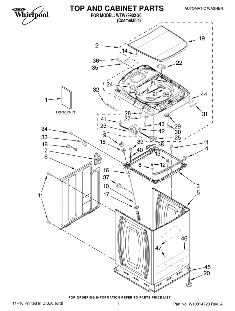 Whirlpool AUTOMATIC WASHER W10314723 parts manual