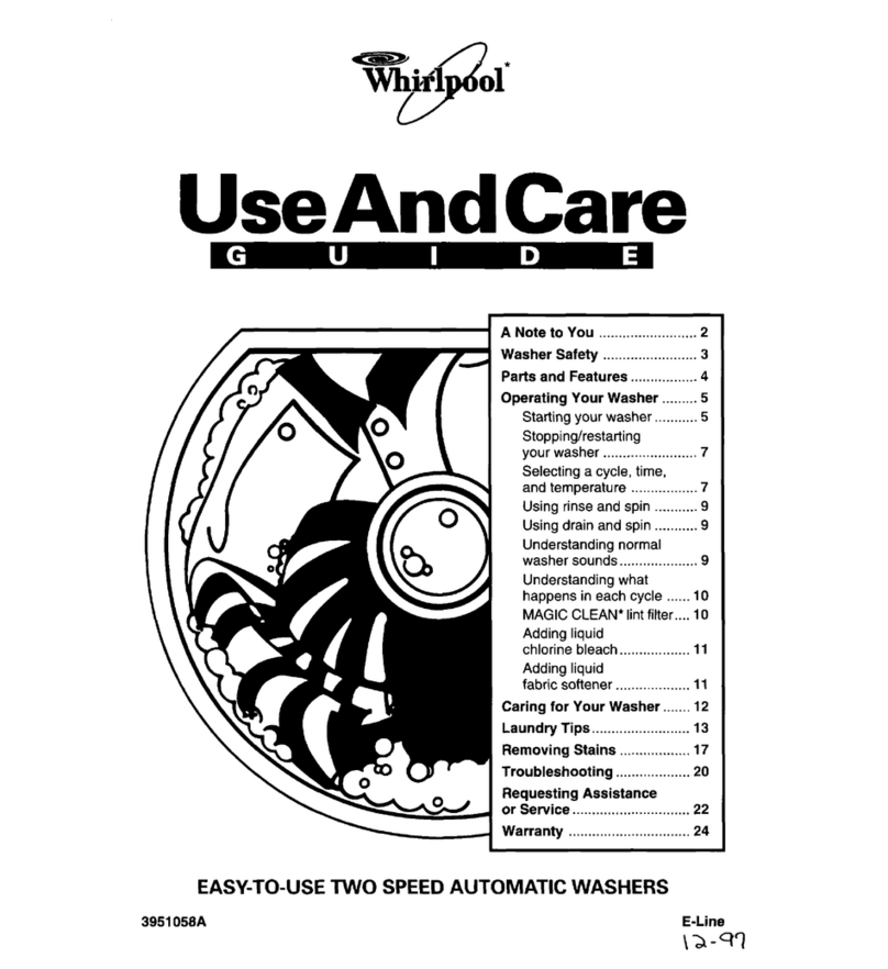 Whirlpool 8LSR5233EZ0 Use and care guide