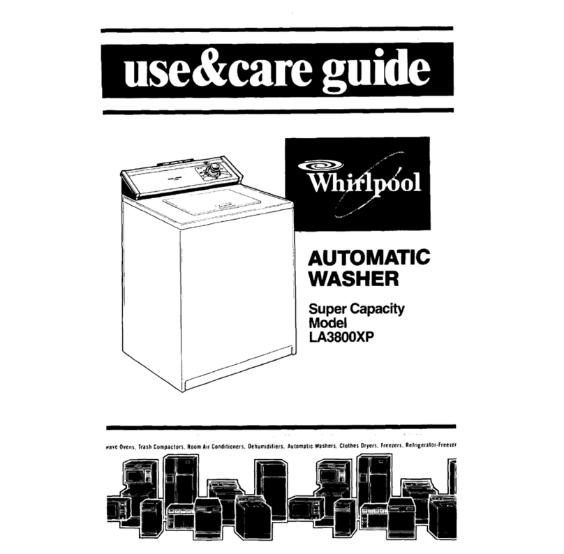 Whirlpool LA3800XP Use & care guide