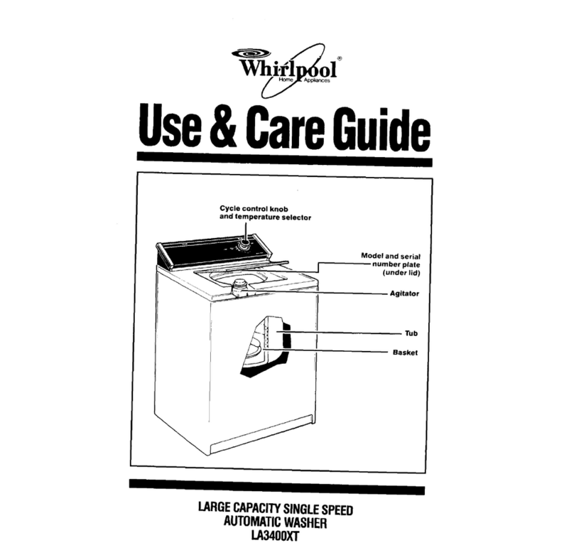 Whirlpool LA3400XT Use & care guide Whirlpool LA3400XT Use & care guide