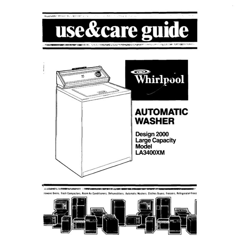 Whirlpool LA34OOXM Use & care guide