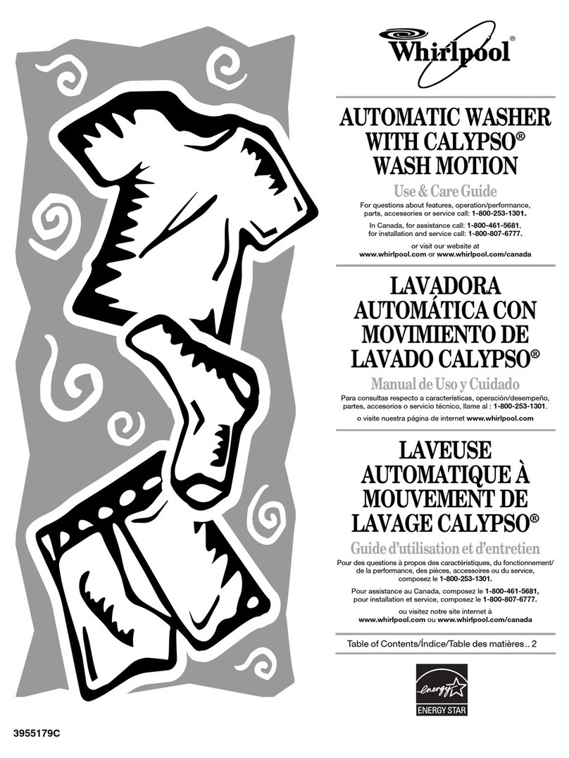 Whirlpool GVW9959KL0 Use and care guide