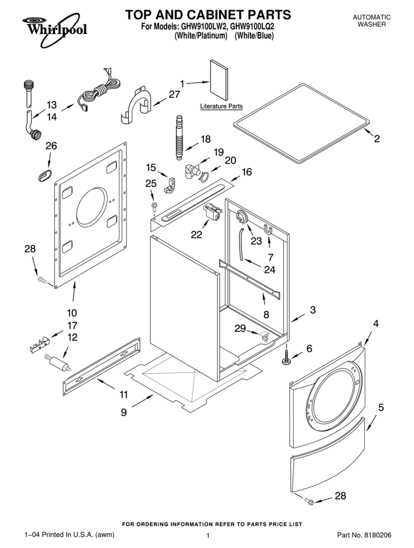 Whirlpool GHW9100LQ2 parts manual