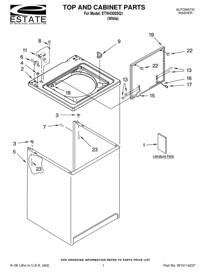 Whirlpool ETW4300SQ1 parts list