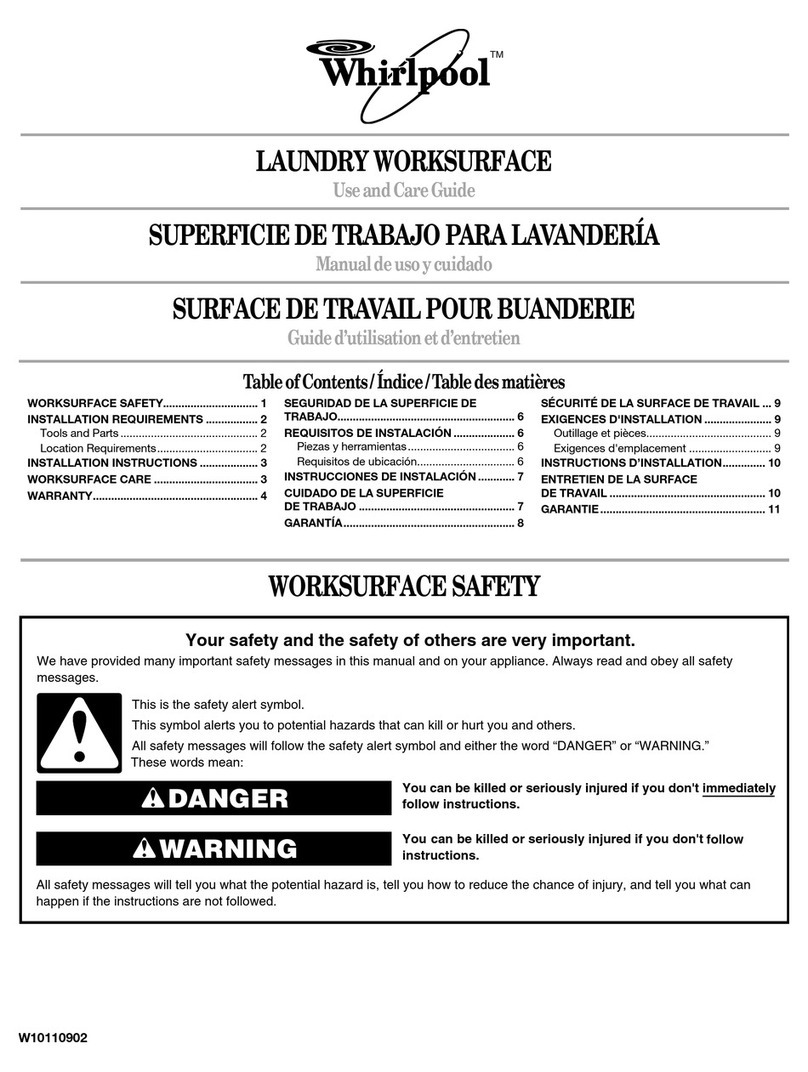 Whirlpool W10110902 User manual