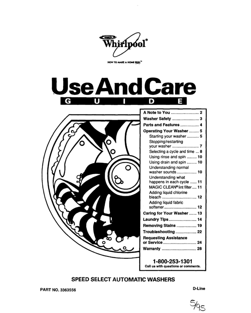 Whirlpool LSV9244DQ0 Use and care guide