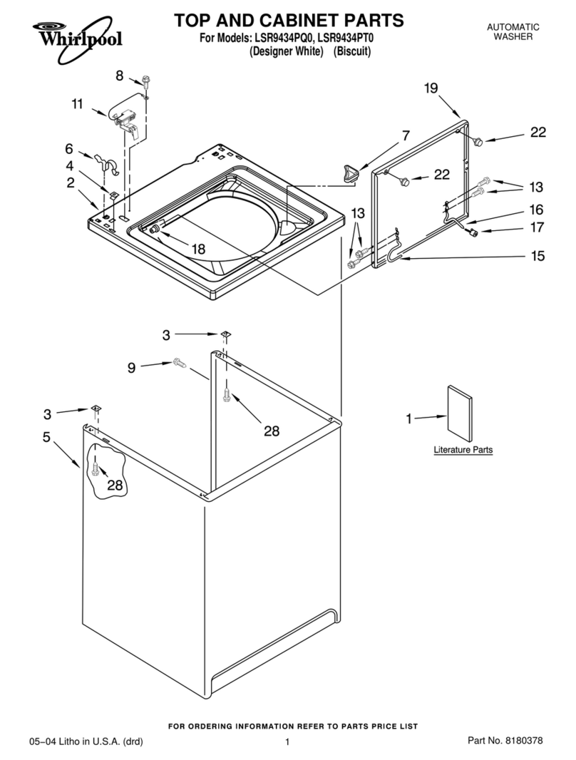 Whirlpool LSR9434PQ0 cabinet parts