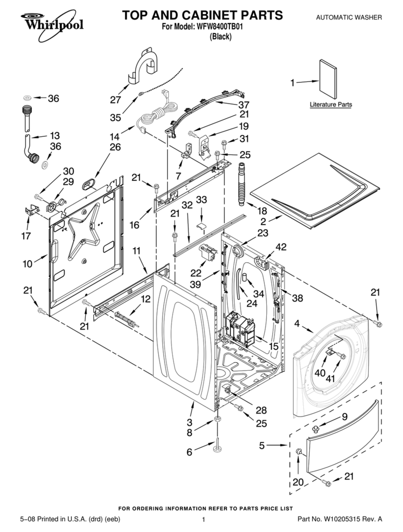 Whirlpool WFW8400TB01 cabinet list