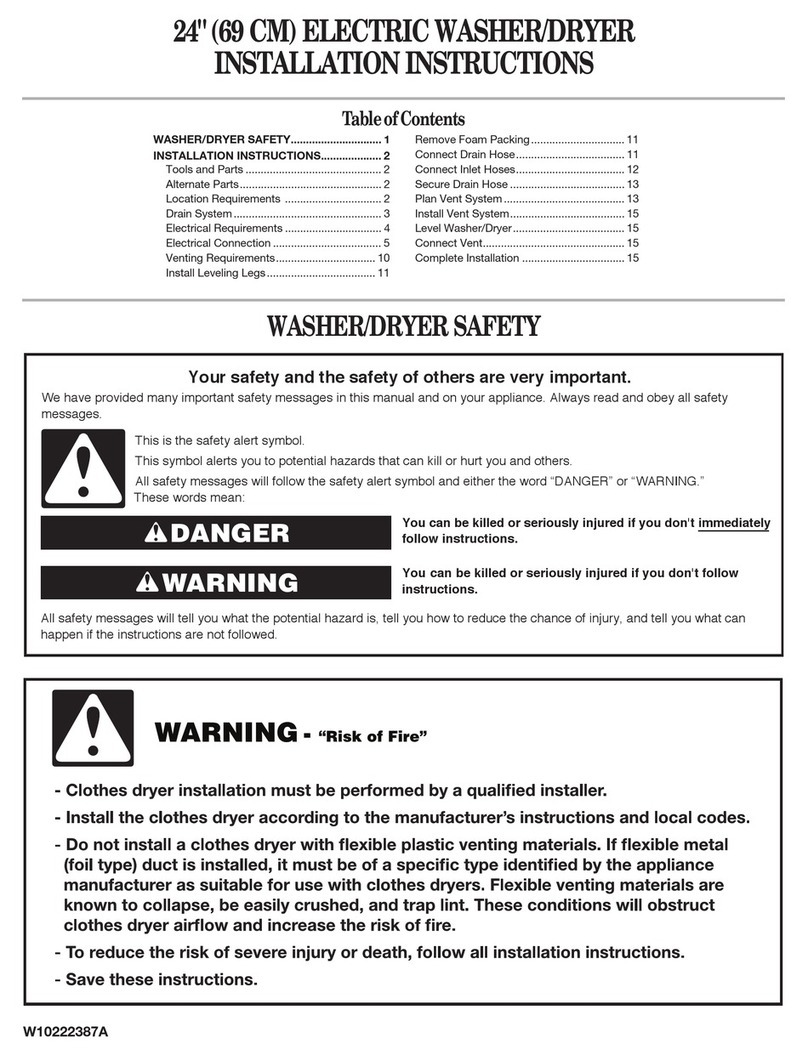 Whirlpool W10222387A User manual