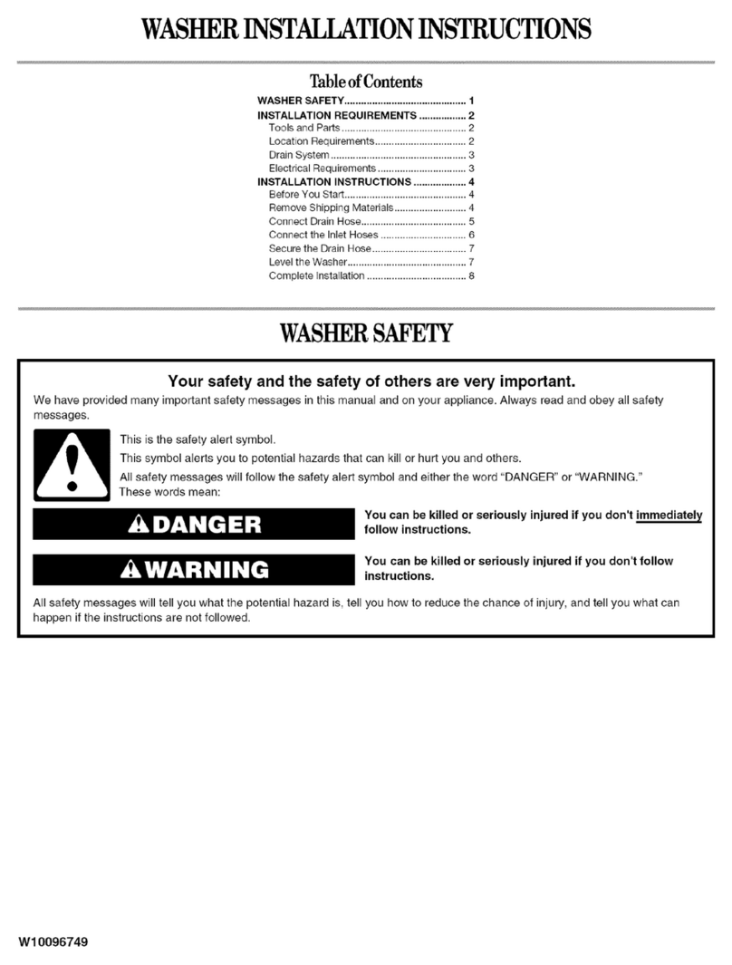 Whirlpool W10096749 User manual