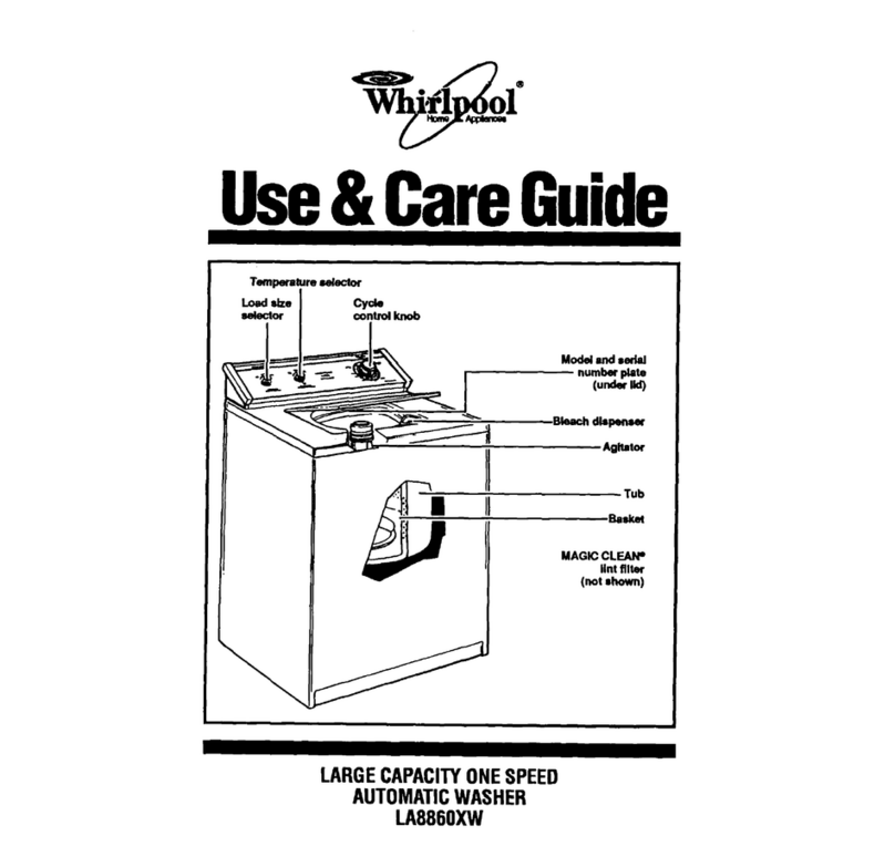 Whirlpool LA8860xW User manual Whirlpool LA8860xW User manual