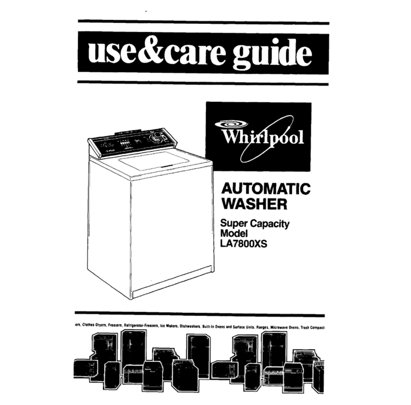Whirlpool LA78OOXS Use and care guide