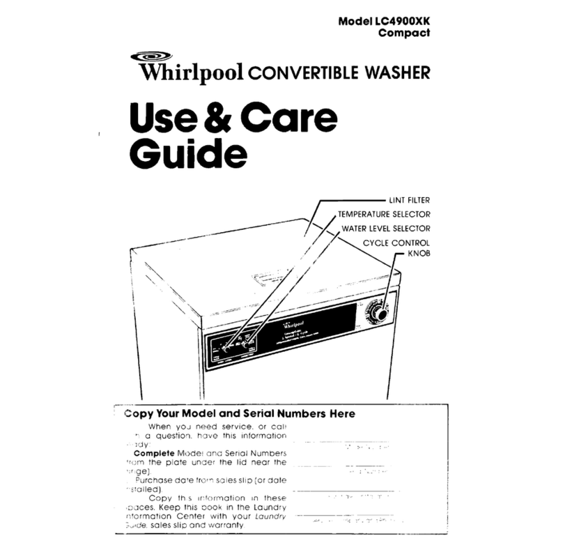 Whirlpool LC4900XK Use & care guide