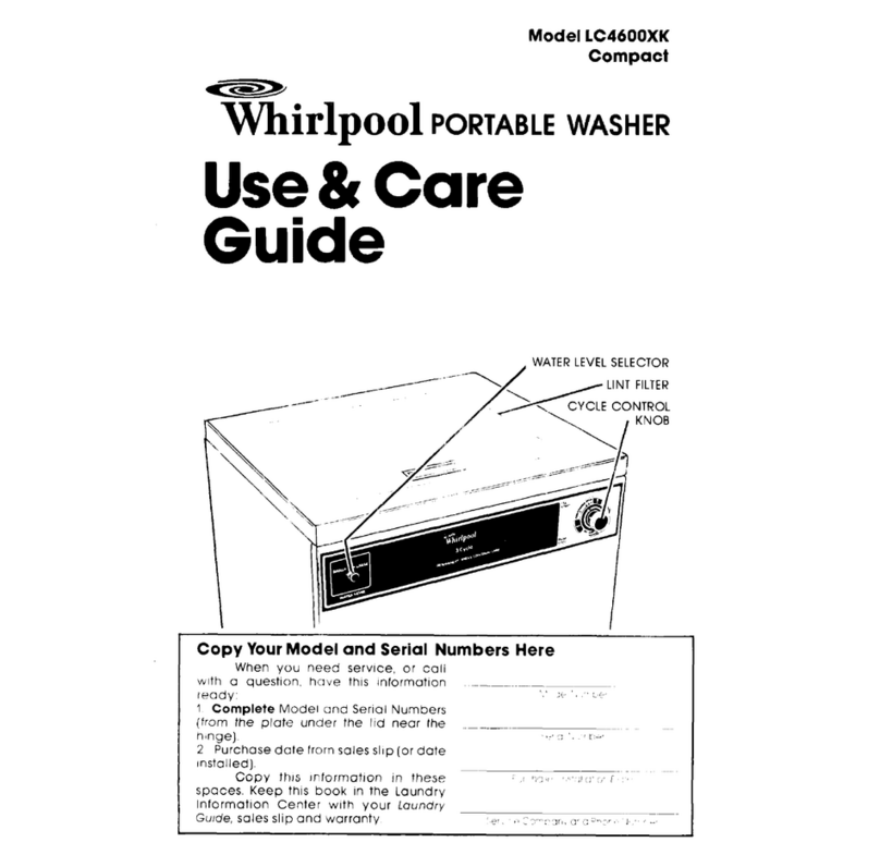 Whirlpool LC4600XK Use and care guide