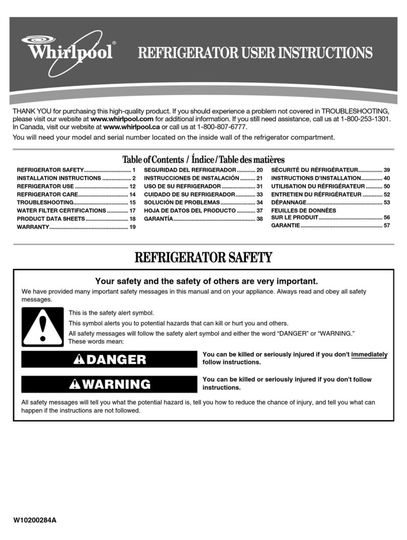 Whirlpool W10297791 User instructions