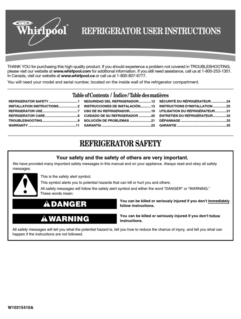 Whirlpool W10315410A user manual