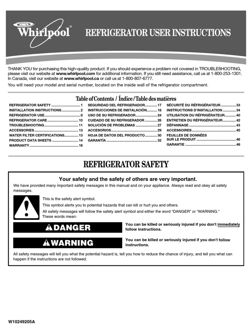 Whirlpool W10249204A User instructions