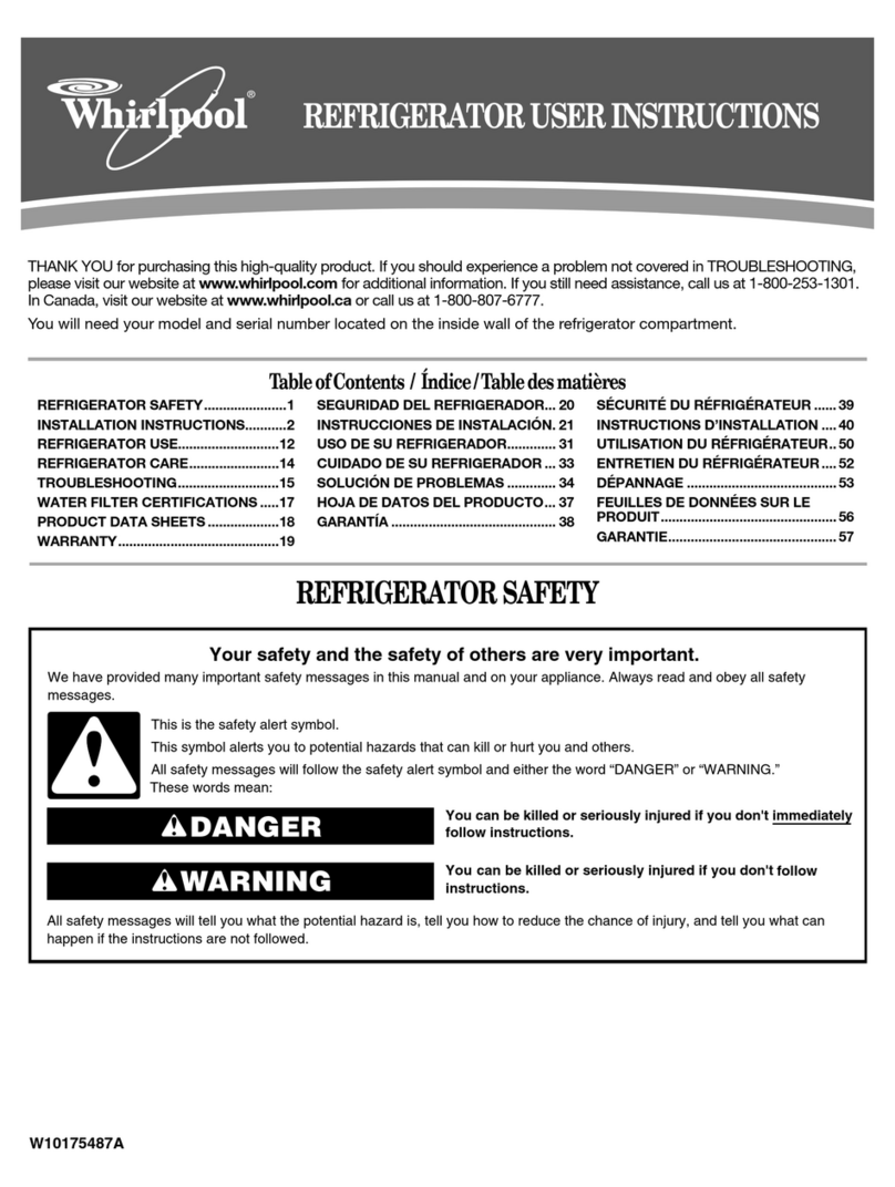 Whirlpool W10175487A User manual Whirlpool W10175487A User manual