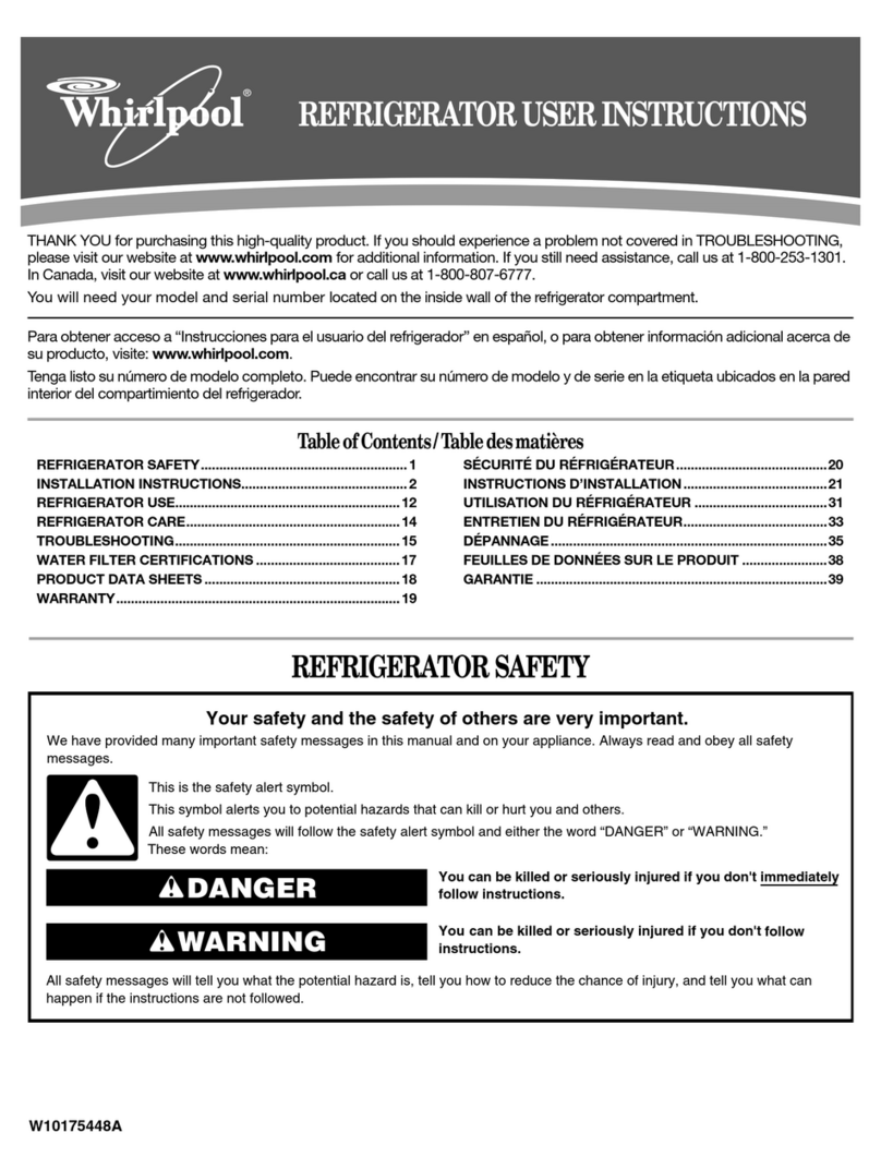 Whirlpool W10175448A User manual