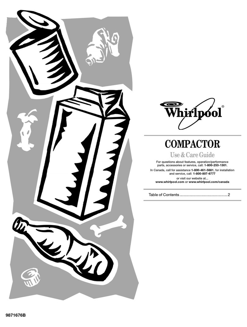 Whirlpool Compactor Use and care guide