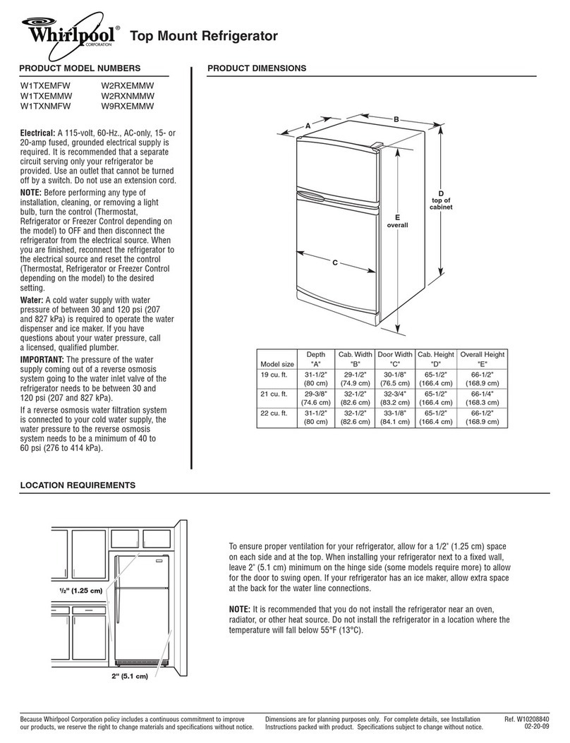 Whirlpool W1TXEMMW User instructions