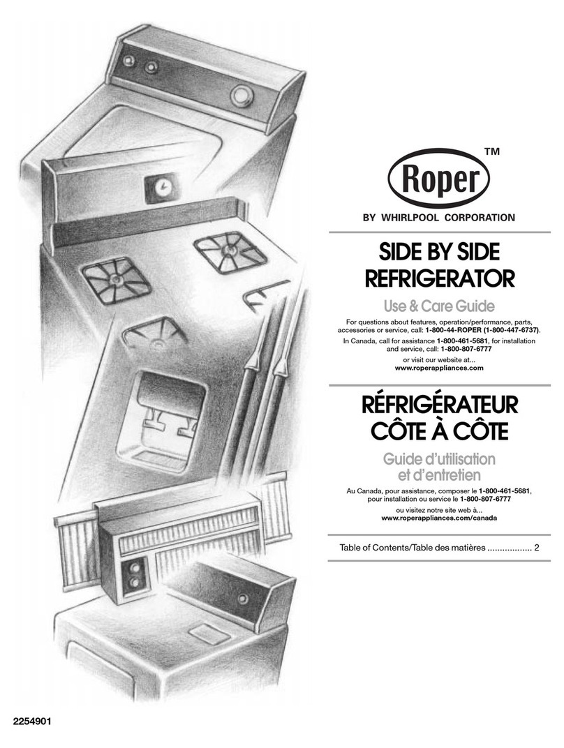 Whirlpool Roper RS25AQXKQ00 Use & care guide