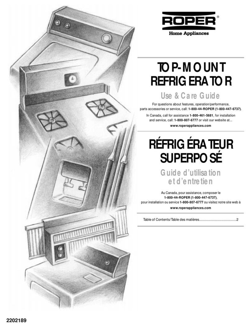 Roper Roper RT14BKXJW00 User manual