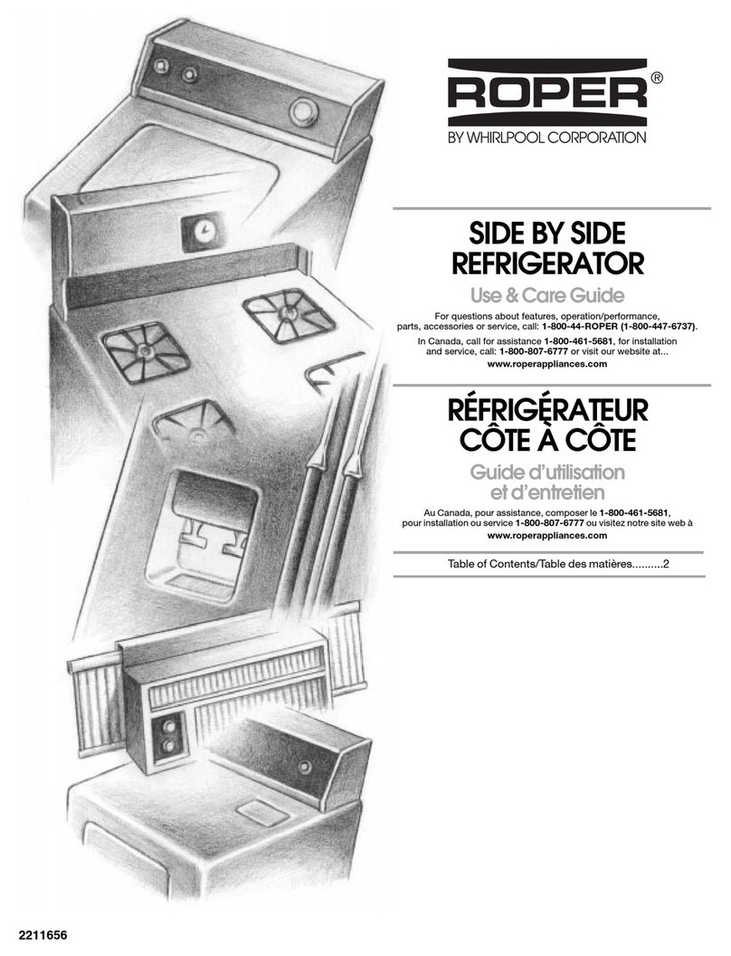 Whirlpool Roper RS22AQXGN00 Use & care guide
