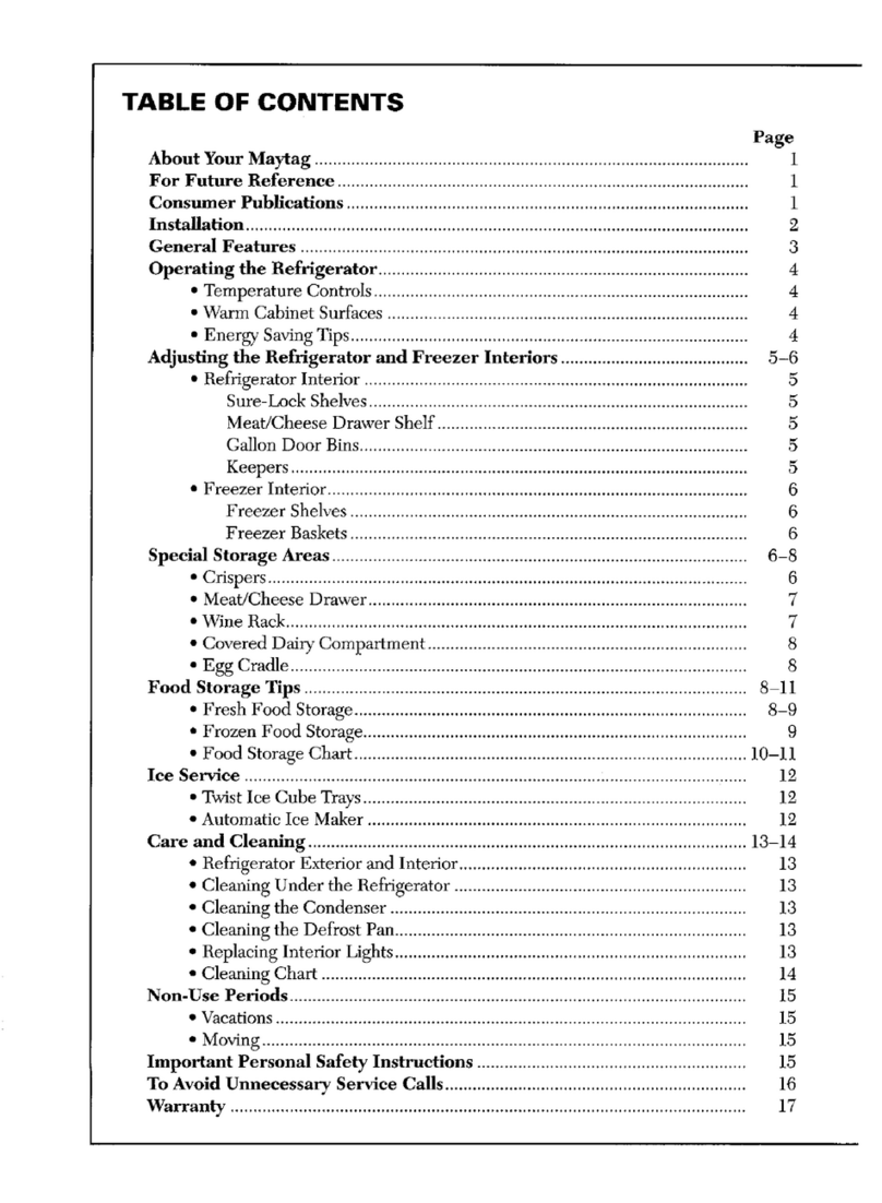 Maytag RSD2000 User manual