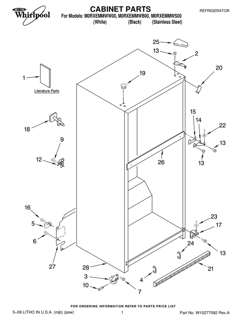 Whirlpool M0RXEMMWB00 parts list