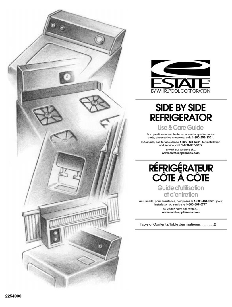 Whirlpool TS25AFXKQ00 Refrigerator use & care guide