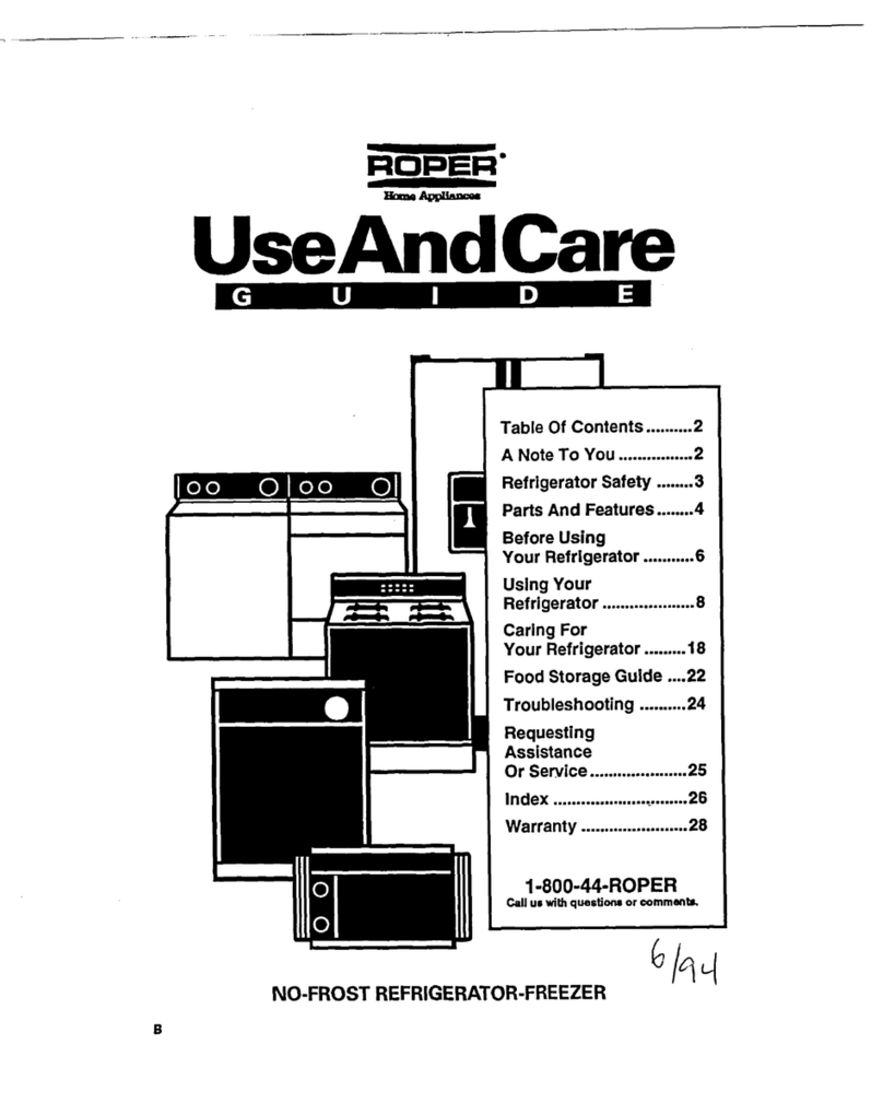 Roper Roper RT20DKXDN00 Use and care guide