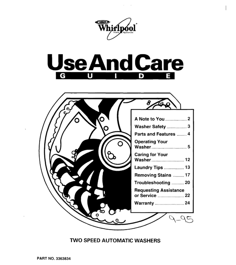 Whirlpool 3363834 Use and care guide