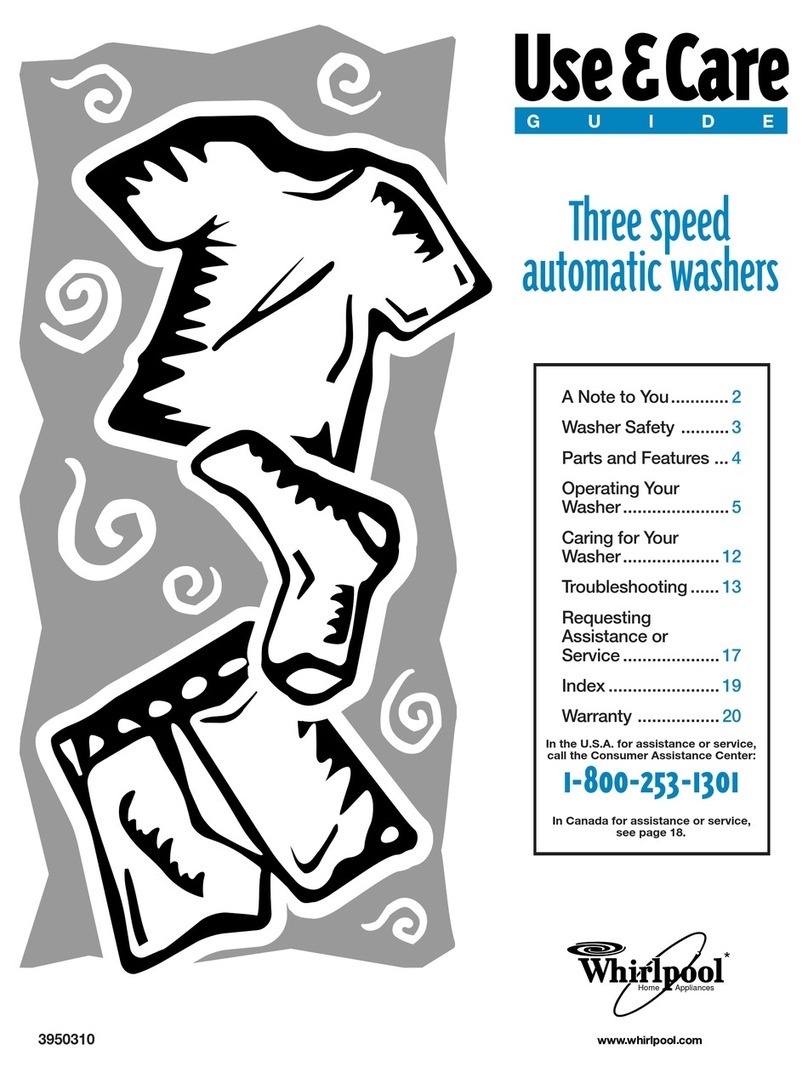 Whirlpool 3950310 Use and care guide