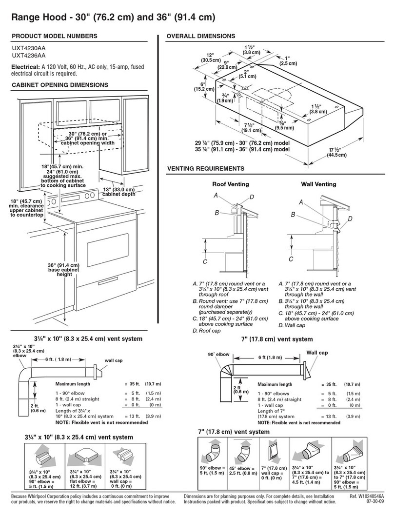 Whirlpool UXT4230AA Installation information