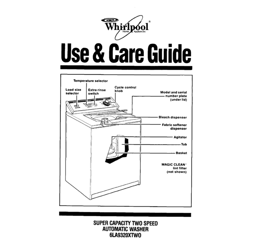 Whirlpool 6LA932OXTWO Use & care guide