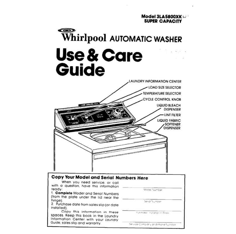 Whirlpool 3LA5800XK User manual