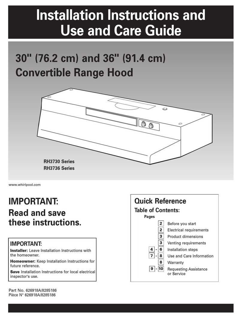 Whirlpool RH3730 Series Installation instructions and use and care guide Whirlpool RH3730 Series Installation instructions and use and care guide