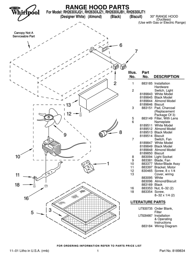 Whirlpool RH2630XJB1 parts list